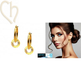 Earhoops round 20mm Gold...