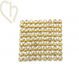 Charl'stone Crystal Mesh 25*25mm Cristal Gold Plated