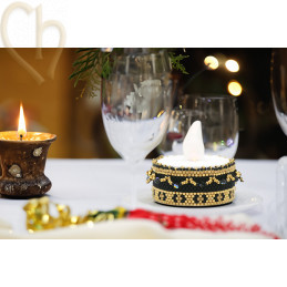 Candle cover Black Gold 2403