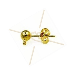 earrings with ball 5mm + ring