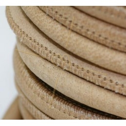 Leather round 6mm Natural