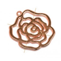 pendentif fleur rose 34mm...