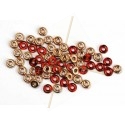 O-beads Red Capri Gold