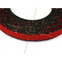 cuir plat 10mm caviar rouge