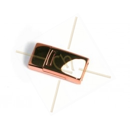 Fermoir magnetique acier pour 10mm plat or rose