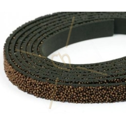 cuir plat 10mm caviar bronze