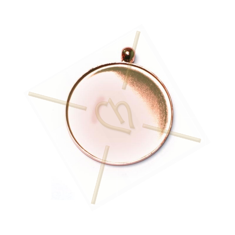 Pendant with border 30*2mm rose gold