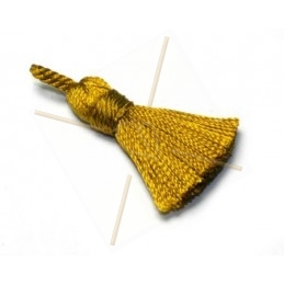 Tassel Pampille 25mm olive yellow