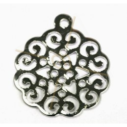 pendentif rond filigran 15 mm