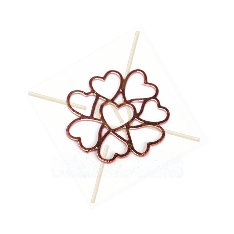 filigraan bloem hearts hanger 11*11 mm