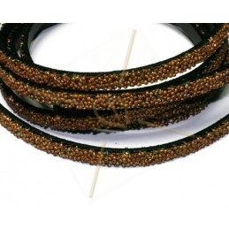 cuir plat 5mm caviar bronze