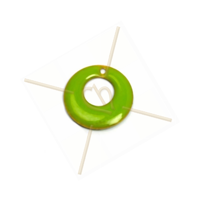 hanger donut 18mm emaille licht groen