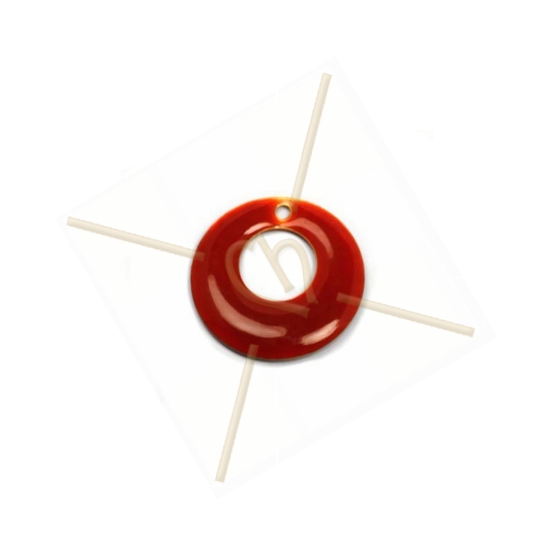 hanger donut 18mm emaille rood