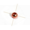 boule metal 3*2mm trou 1.3mm or rose