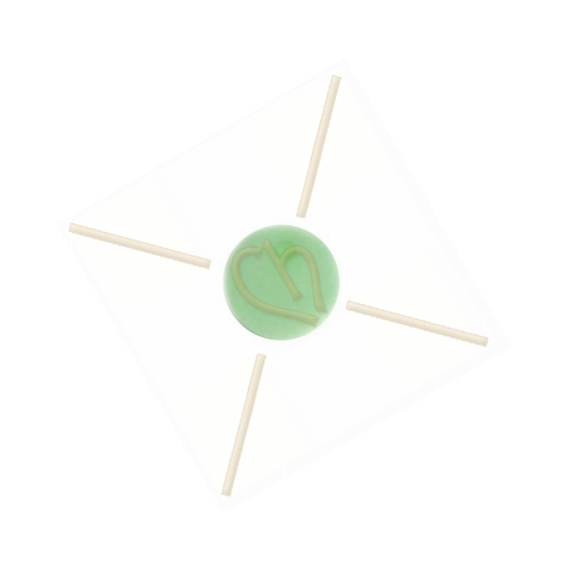 Polaris boule ronde 12mm pastel vert matte