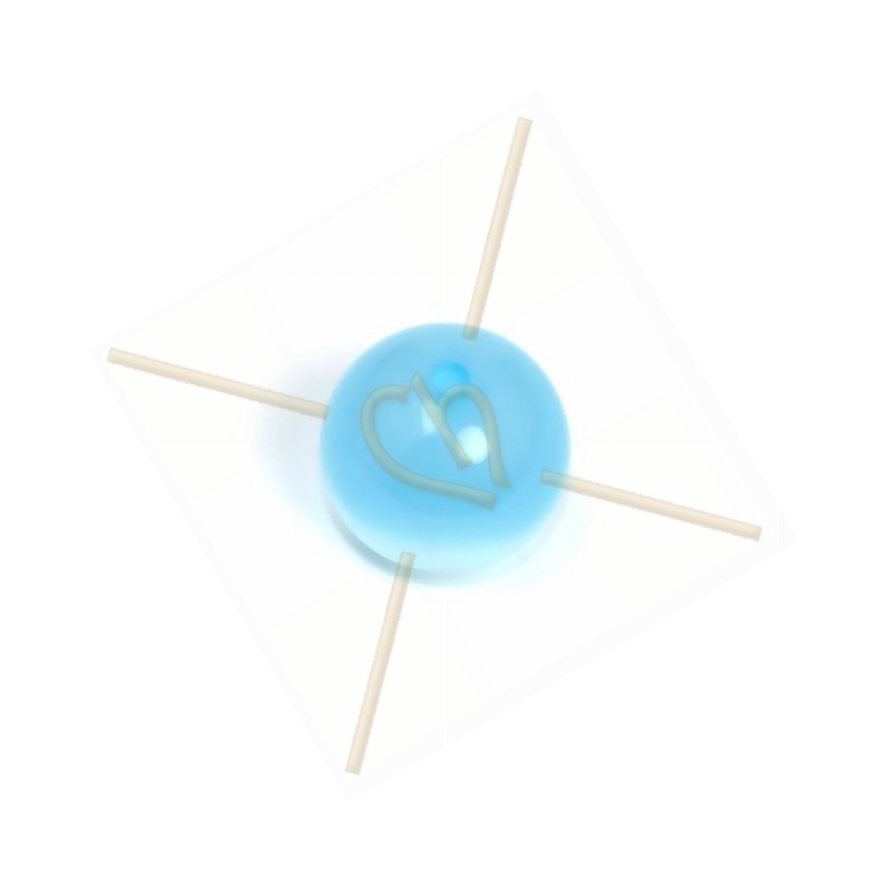 Polaris round ball 14mm skyblue