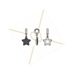 Swarovski Elements pendant 14mm star Silver Shade