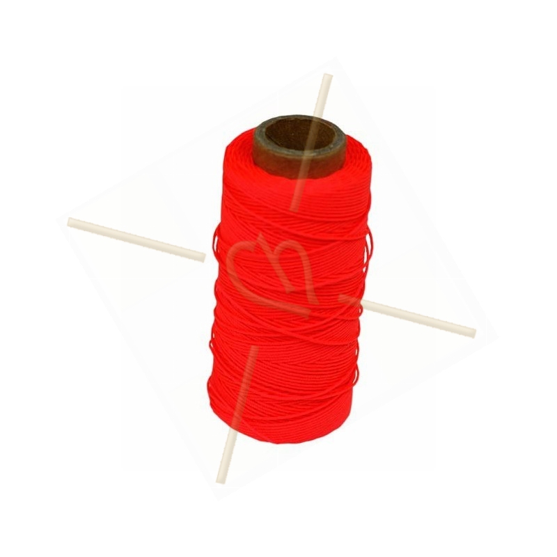 cordon polyester 0.5mm rouge fluo