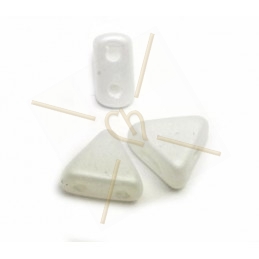 Kheops® Par Puca® perles 6mm Silk mat opaque blanc