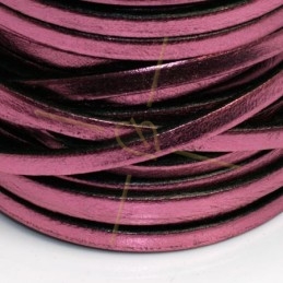 leder lint 5mm rose Metallic