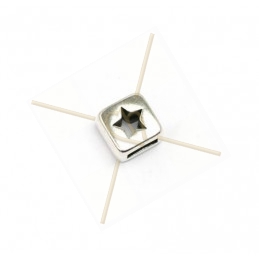 leerschuiver cube "ster" voor leder 5mm