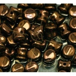 Pellet beads 4*6mm Jet Lustred Chocolat