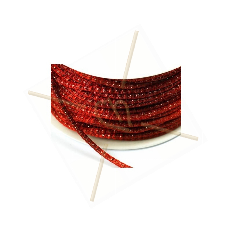 chaine "robinnet" 2mm avec filligran rouge