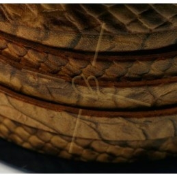 cuir 10mm naturel serpent