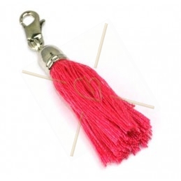 Tassel 40mm with clasp - black