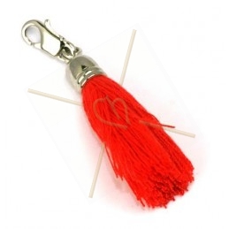 Tassel 40mm with clasp - black