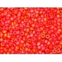 rocaille seedbead 11/0 Red Multi Opaque Mat