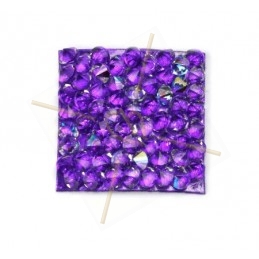 Rocks square 20mm Cristal AB / Purple