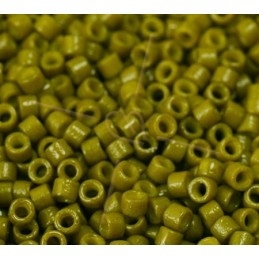 Delica 11/0 5gr.  Opaque mustard green