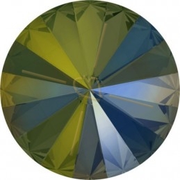 1122 - 18mm Rivoli Swarovski IRIDESCENT GREEN IRIG