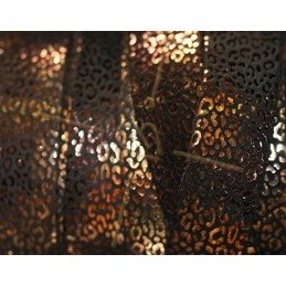 Cuir plat 20mm leopard metal renforcé noir or