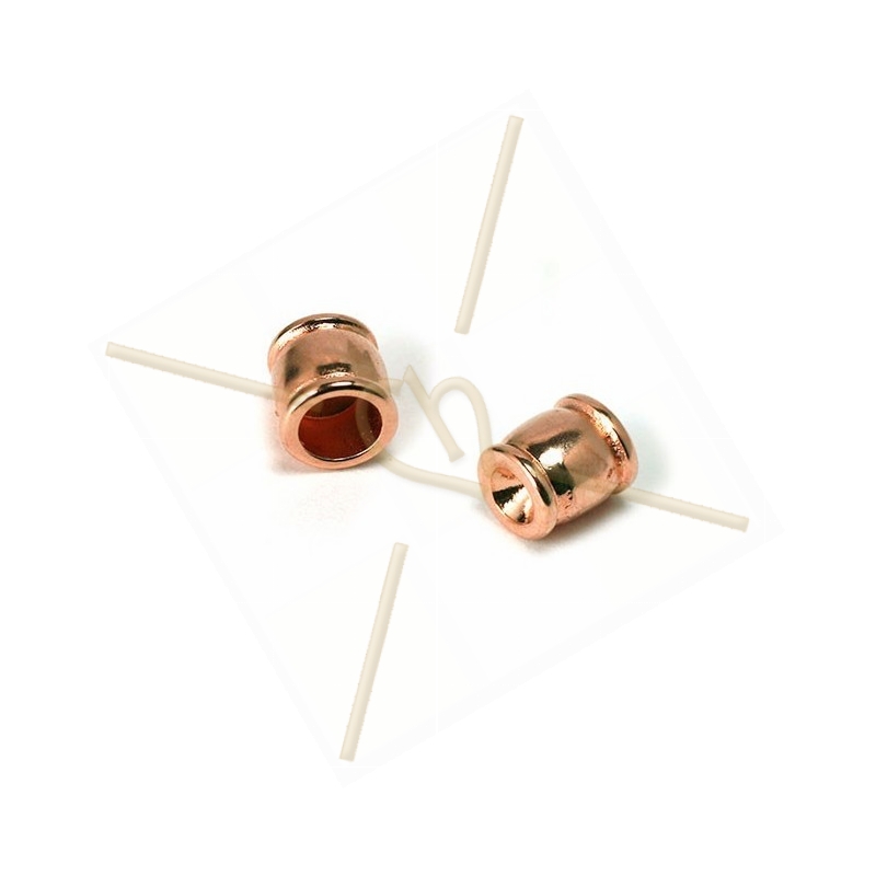 Endcap 7*6mm for strass SS19 rose gold