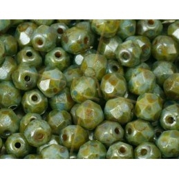 Opaque Lazure Blue Green Perles a facettes 4mm