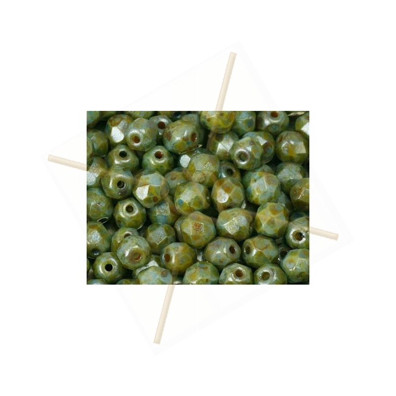 Opaque Lazure Blue Green Perles a facettes 4mm