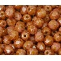 Red Dark Travertin Perles a facettes 4mm