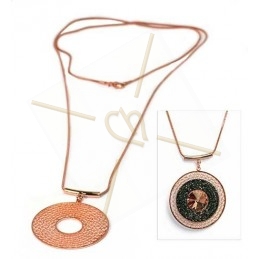 necklace long 80cm with "dreamcatcher" Rose gold