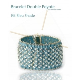 kit Double Peyote bracelet Bleu Shade
