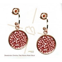 Boucles d'oreille acier Fashion rond 15mm Rose Gold