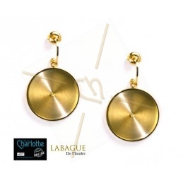 Boucles d'oreille acier Fashion rond 24mm Gold