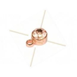 pendant with strass 4mm rose gold