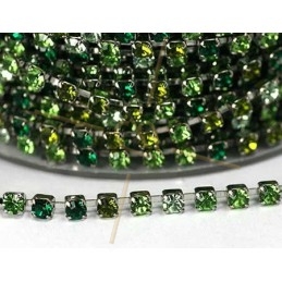 chain steel with strass PP24 Green