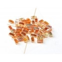 Half Tila Miyuki 5*2mm Crystal Orange Rainbow