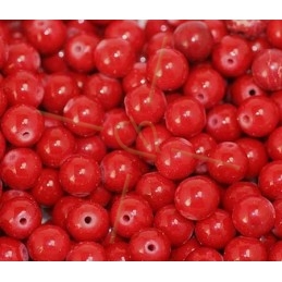 Mountain stone  Red round 8mm