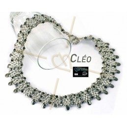 Kit Necklace Cléo black silver
