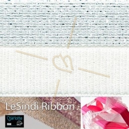 Elastic LeSindi ribbon 12mm White