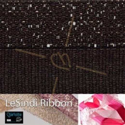 Elastic LeSindi ribbon 12mm Dark Brown